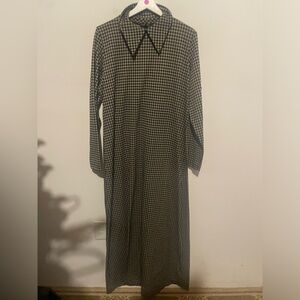 Jackie O Loungewear, houndstooth maxi dress XL